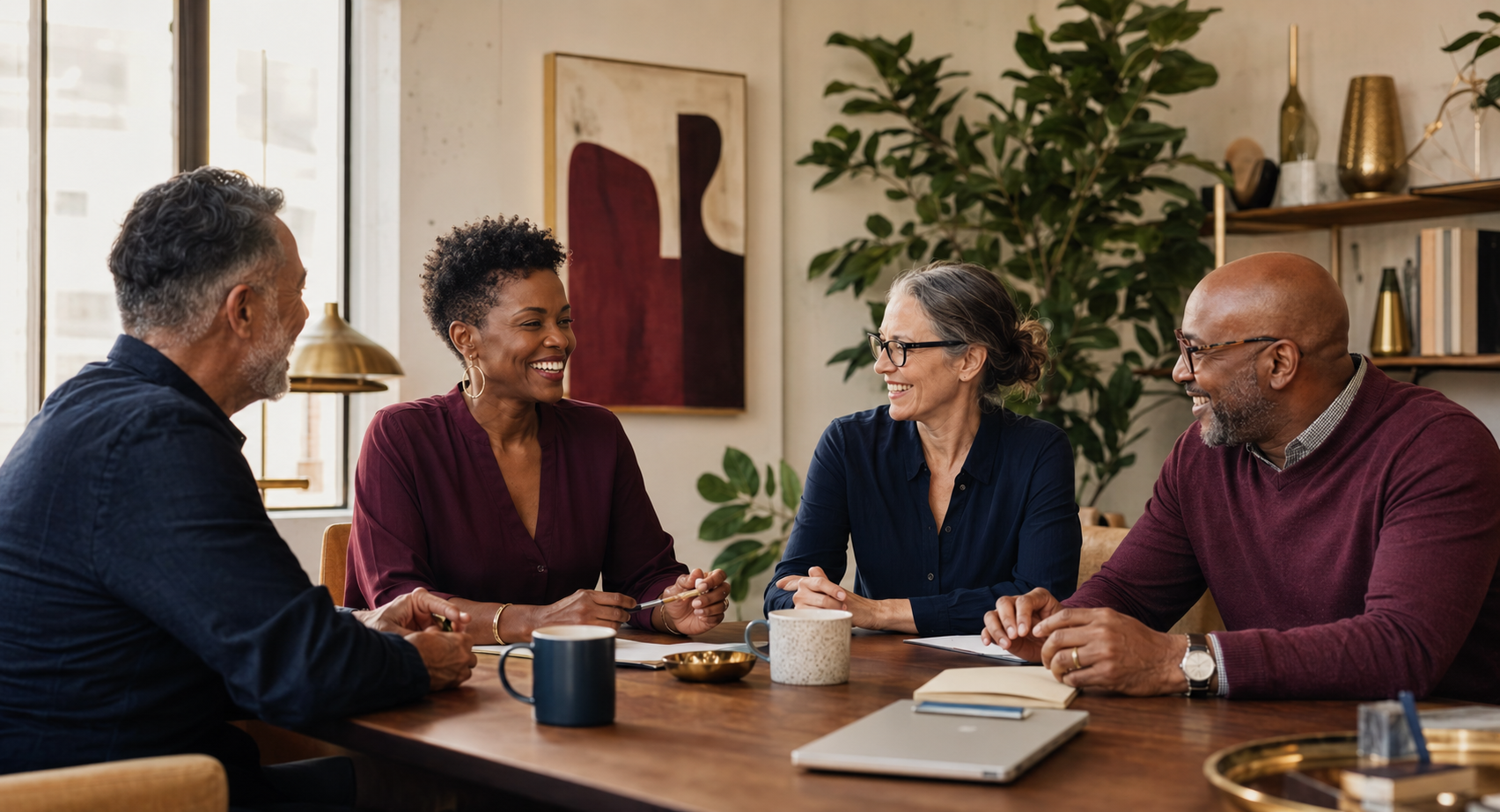 Business leaders in a strategic consulting session