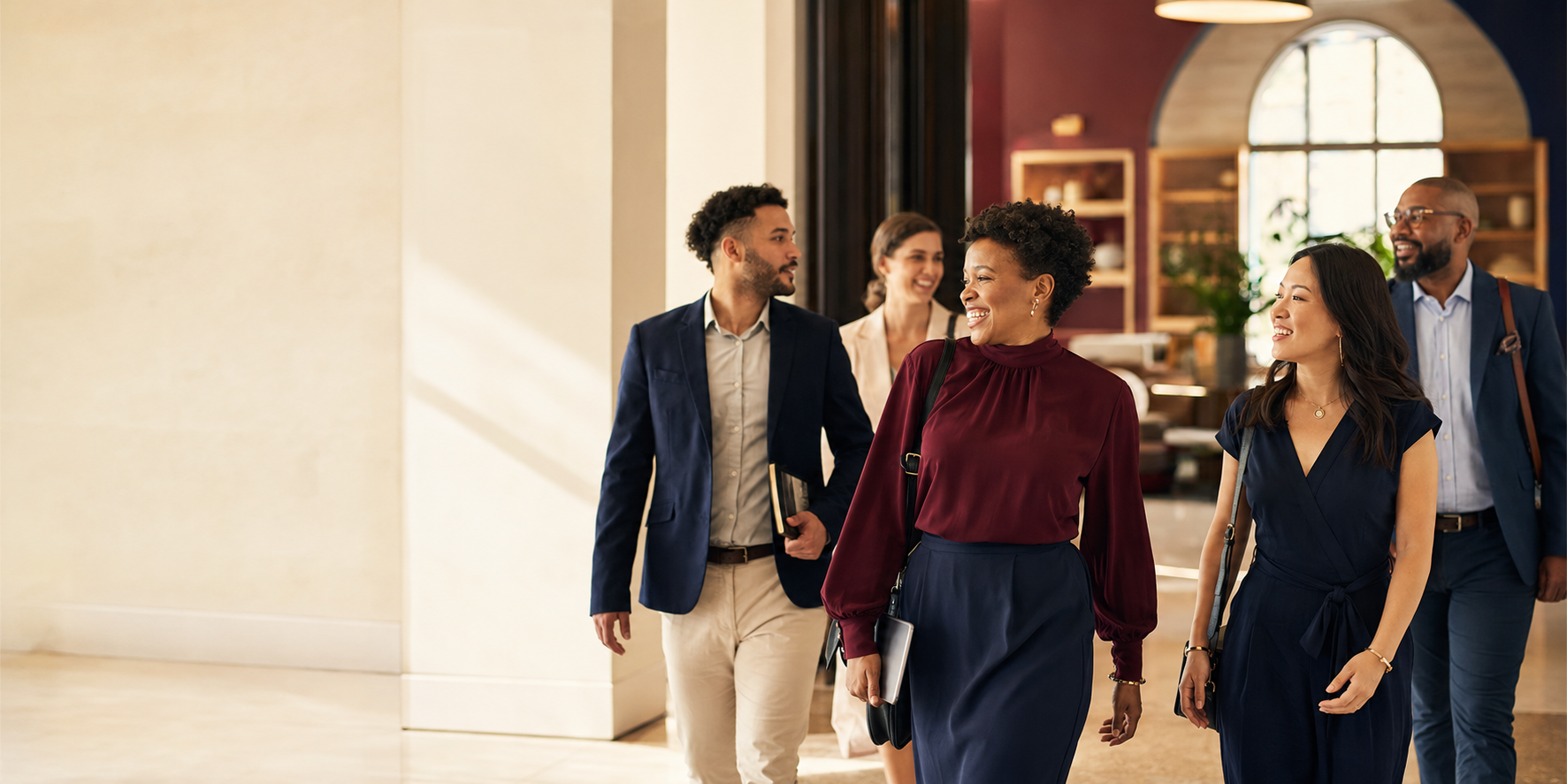 Business leaders moving forward together